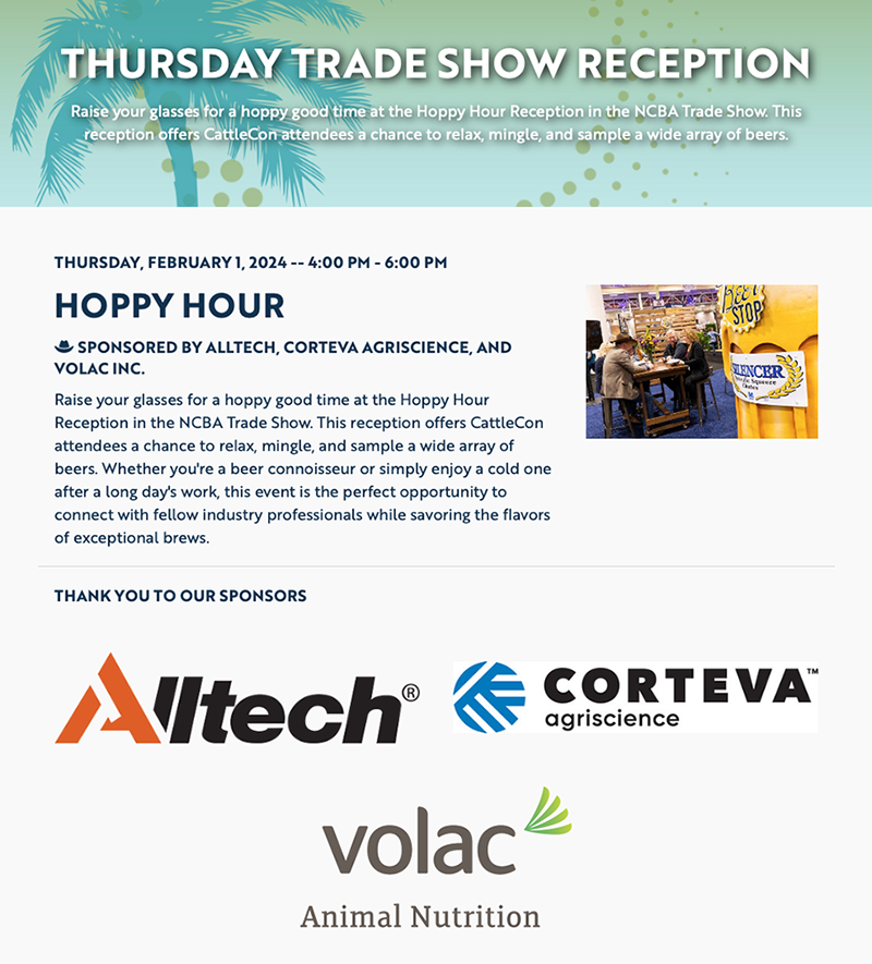 Volac Inc is attending NCBA CattleCon in Orlando - 2024